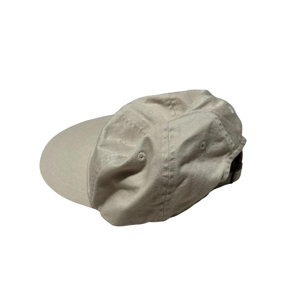 Polo Ralph Lauren Beige Navy Blue Pony Logo Cap Hat Kids Preppy *STAINED* OSFA